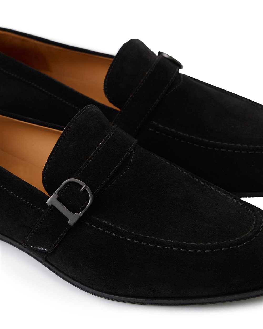 Mocassino nero in pelle di vitello con fascetta e fibbia laterale - Iceberg - Official Website