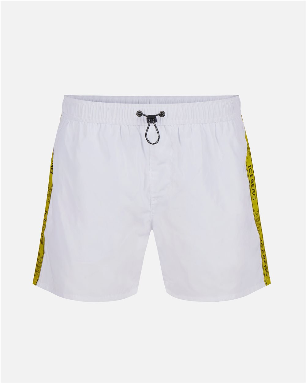 Optical white swim trunks with contrasting drawstring - Iceberg - Official Website