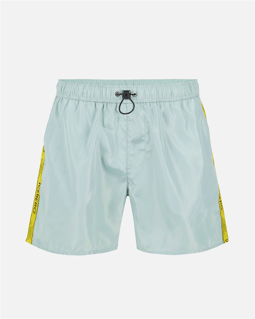Sage Green Swim Trunks with Contrast Drawstring - Iceberg - Official Website