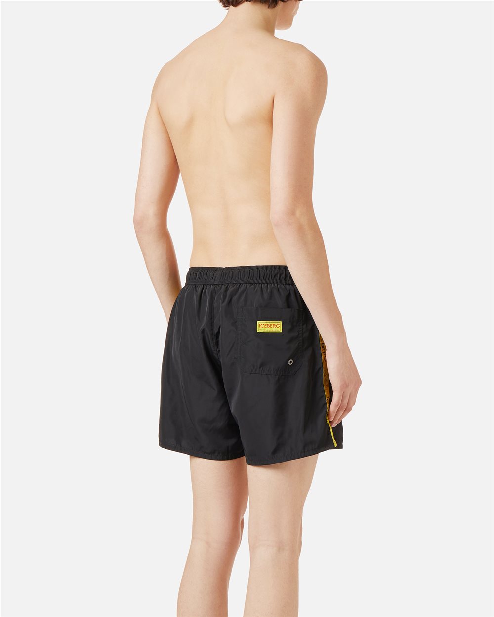 Black swim trunks with contrasting drawstring - Iceberg - Official Website