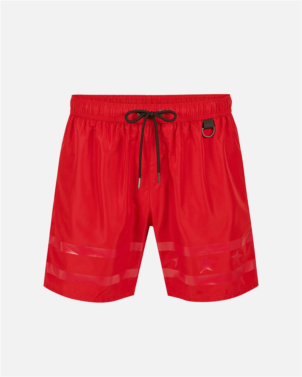 Boxer mare rosso con stampe gommate tono su tono e coulisse a contrasto - Iceberg - Official Website