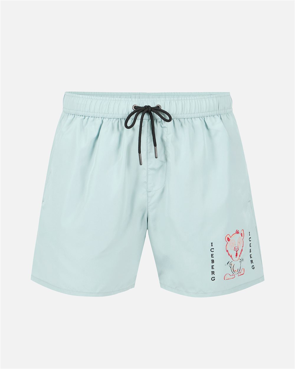 Boxer mare verde salvia con stampe e coulisse - Iceberg - Official Website