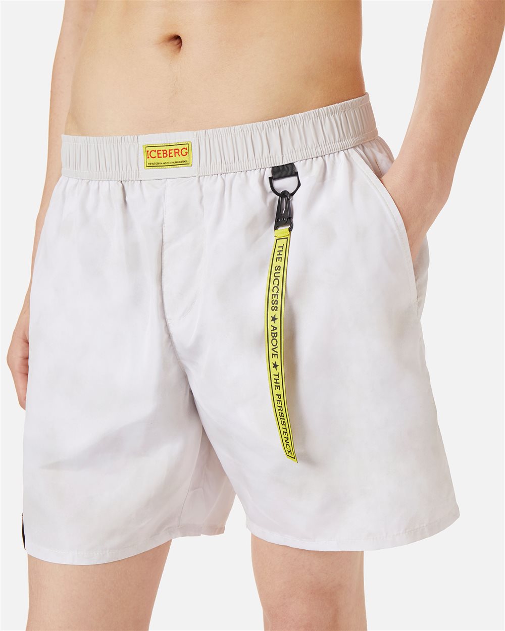 Coccio colored boxer shorts with elastic, drawstring and Iceberg logo - Iceberg - Official Website