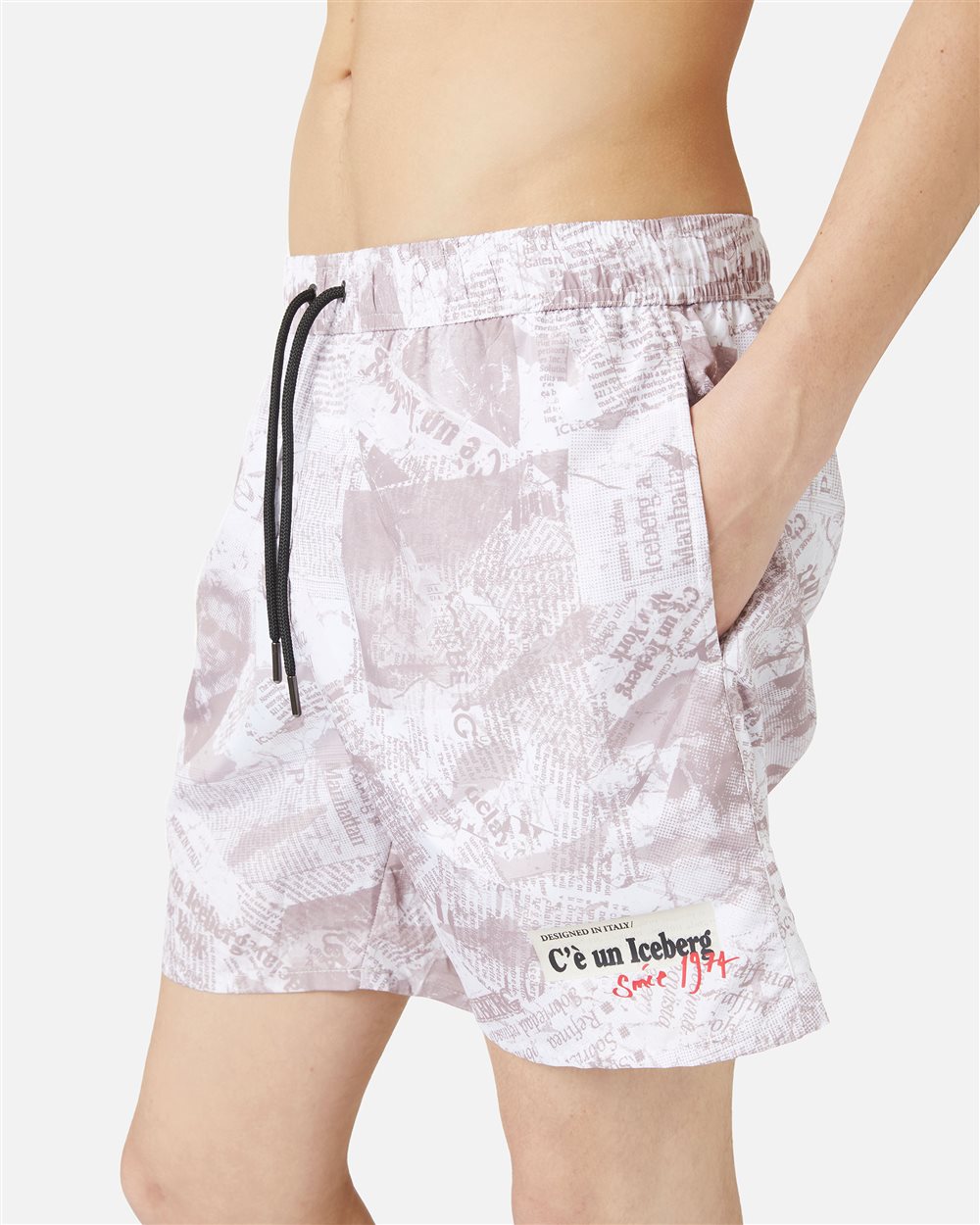 Boxer mare multicolor con coulisse e logo Iceberg - Iceberg - Official Website