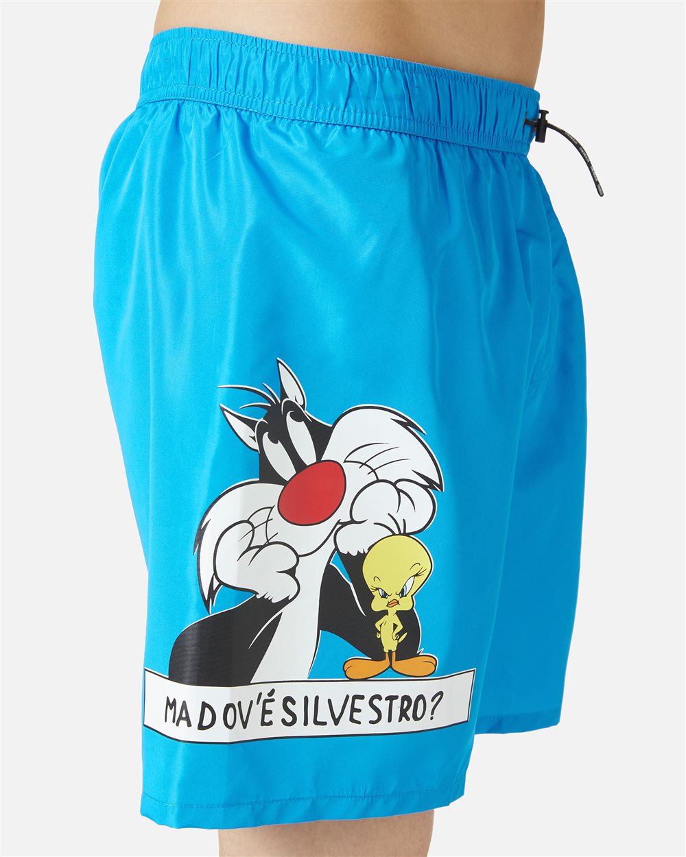 Boxer mare turchese con coulisse, stampa e logo Iceberg - Iceberg - Official Website