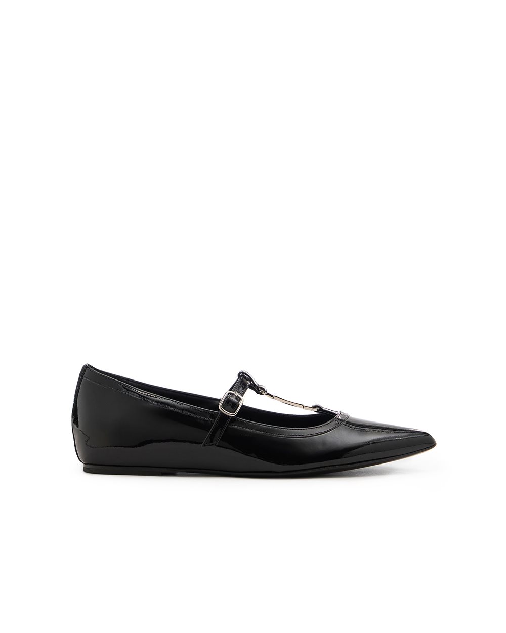 Pointed ballerinas in black patent leather with Iceberg detail - Iceberg - Official Website