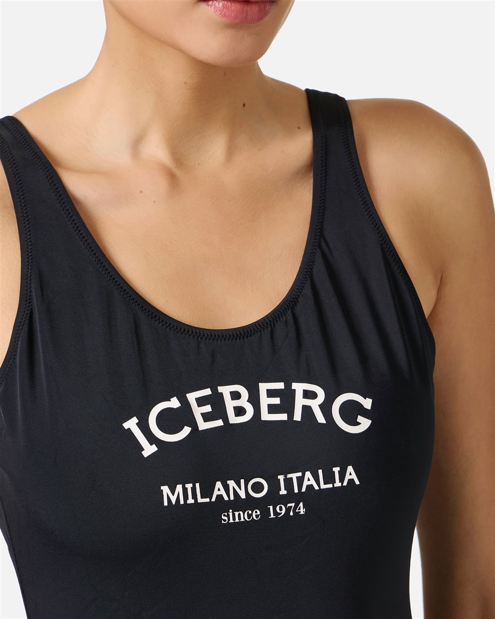 Costume intero nero modello olimpionico con logo Iceberg - Iceberg - Official Website