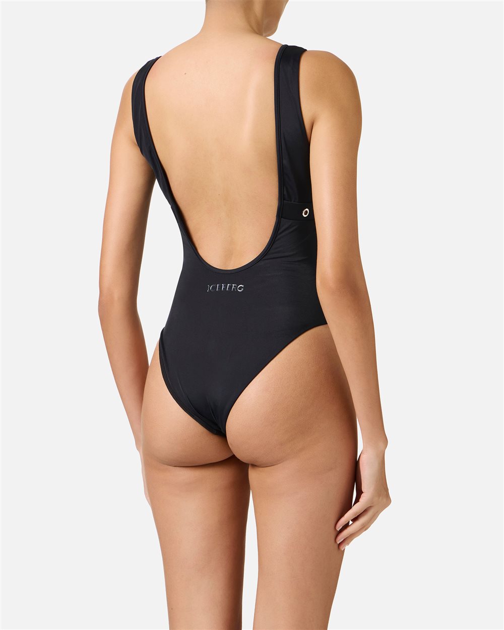 Costume intero nero con borchie in metallo sotto al seno - Iceberg - Official Website