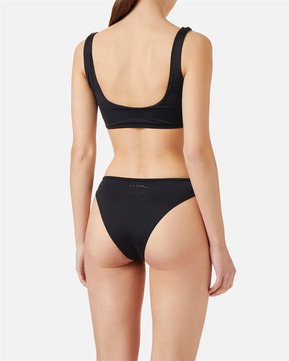 Black swim top with tone-on-tone Iceberg logo on the front - Iceberg - Official Website