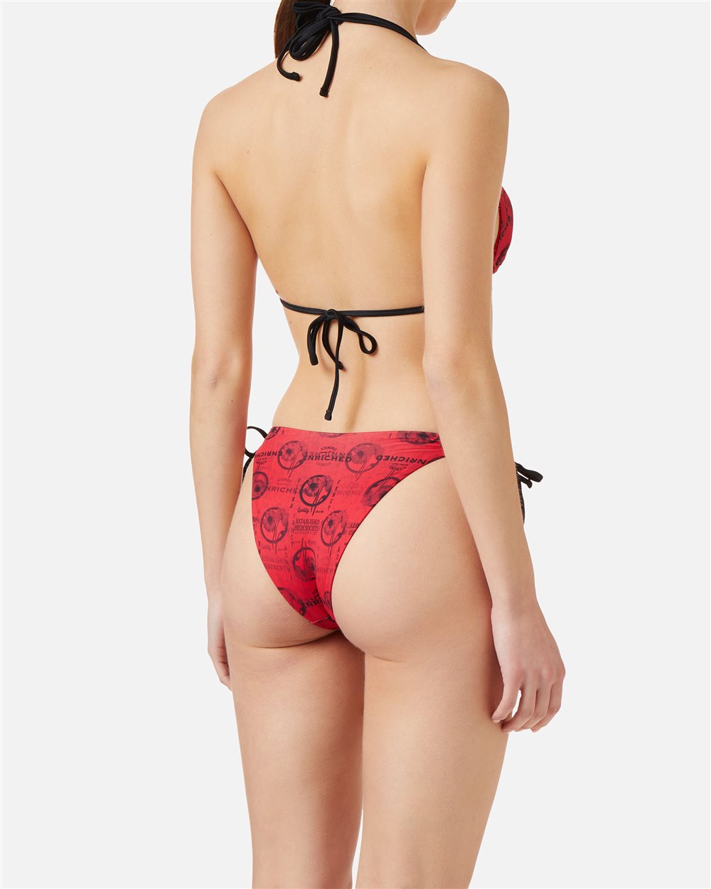 Top rosso per costume a triangolo con stampe allover - Iceberg - Official Website