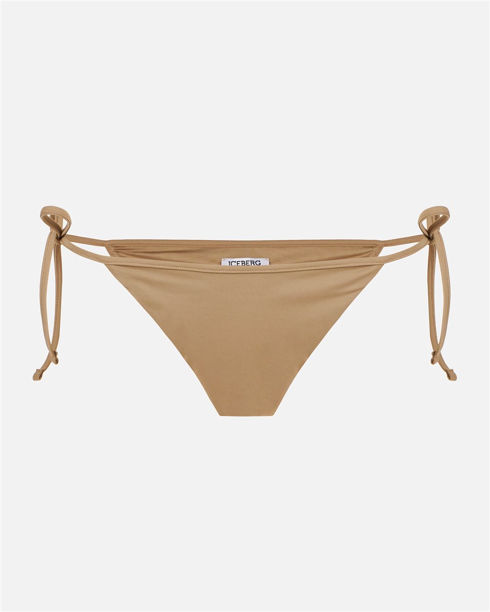 Mud-colored swim briefs with adjustable ties on the sides - Iceberg - Official Website