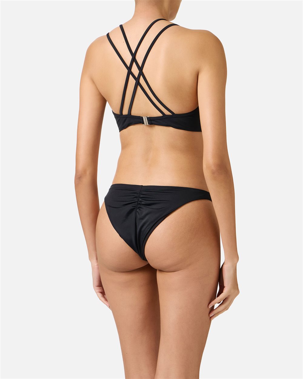 Slip neri con cucitura goffrata sul retro e anello in metallo sui fianchi - Iceberg - Official Website