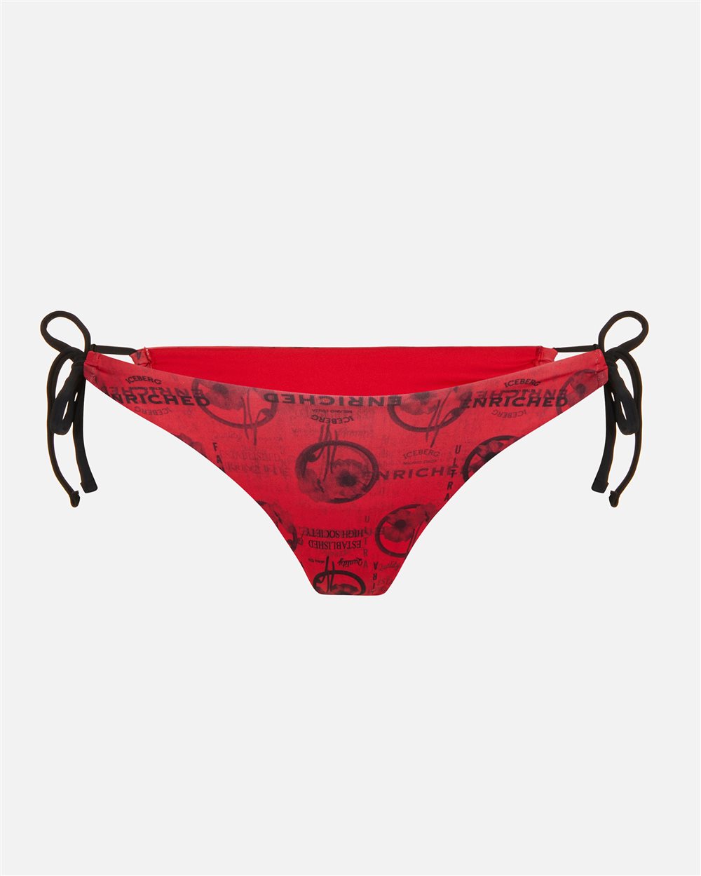 Black swim briefs with contrasting yellow profiles and Iceberg logo on the back - Iceberg - Official Website