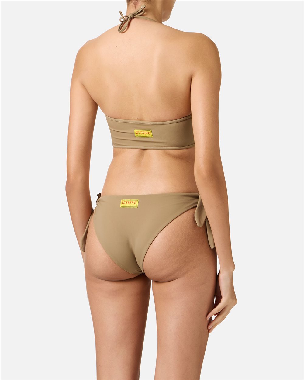 Slip color fango per costume da bagno con laccetti laterali - Iceberg - Official Website