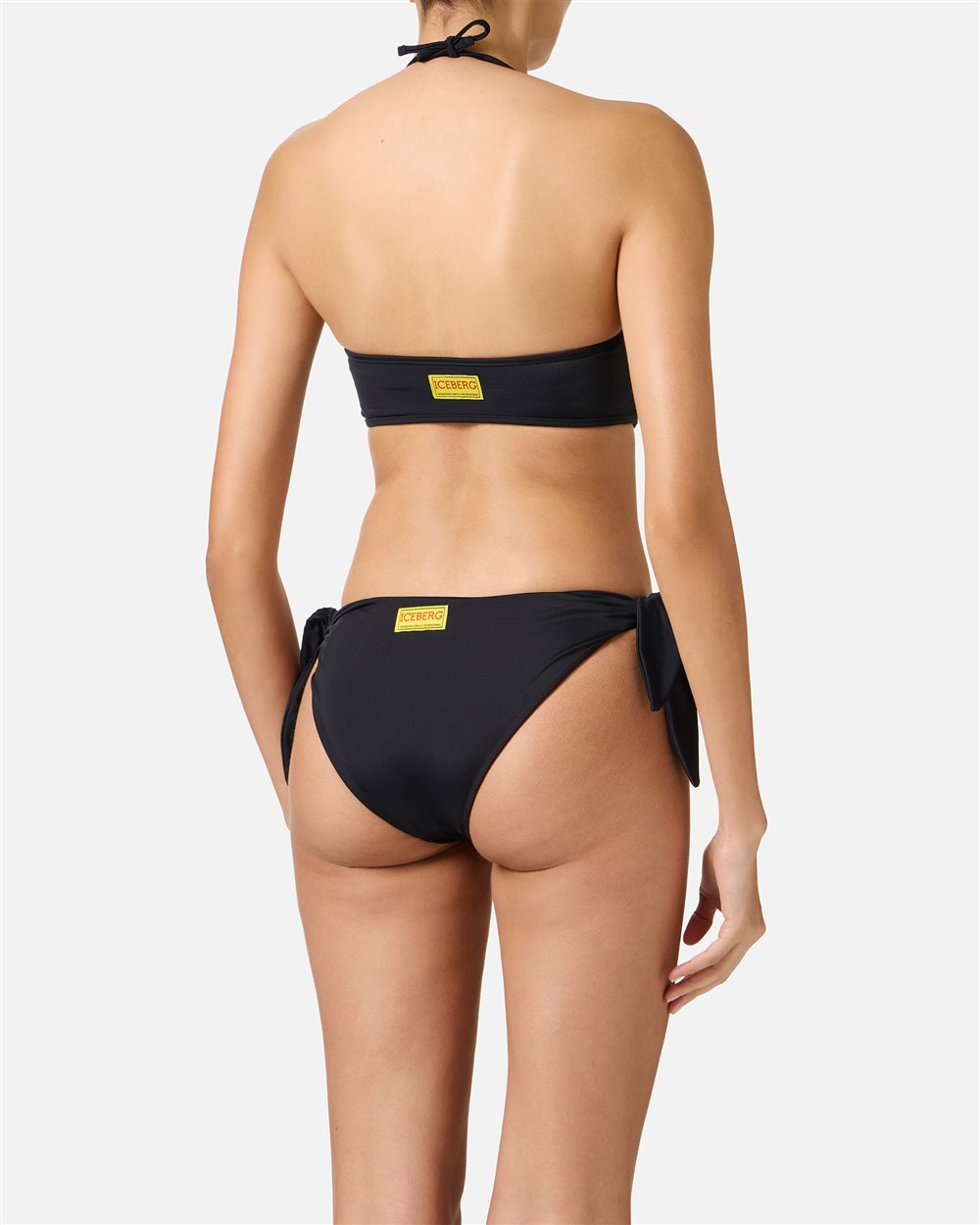 Slip nero per costume da bagno con laccetti laterali - Iceberg - Official Website