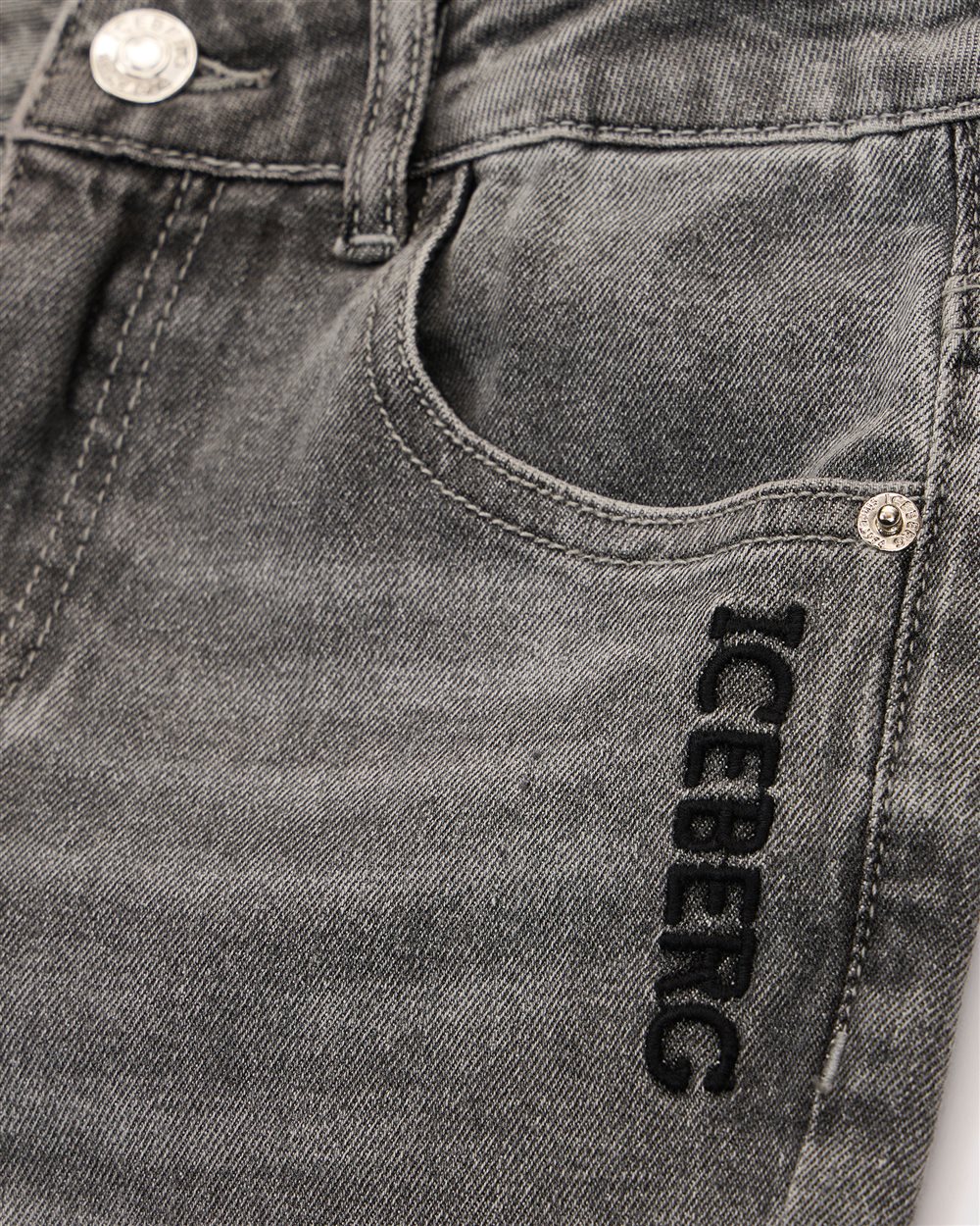 Jeans 5 tasche in grigio degradabile - Iceberg - Official Website