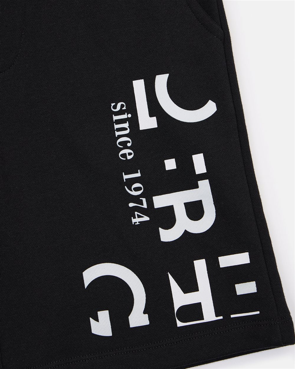 Bermuda nere con scritte a contrasto bianche - Iceberg - Official Website