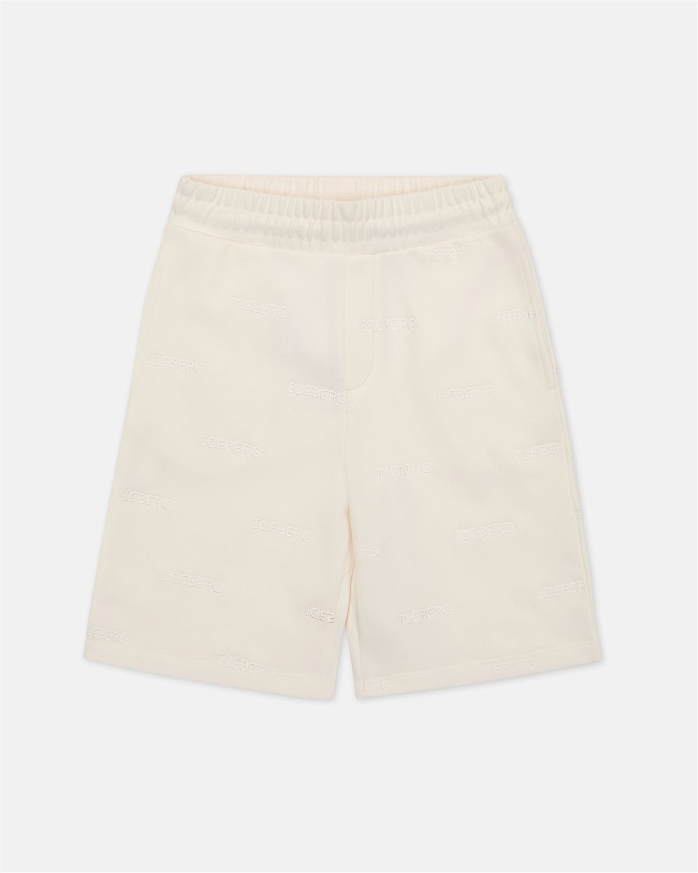 Cream Bermuda with Elastic Waist - Iceberg - Official Website