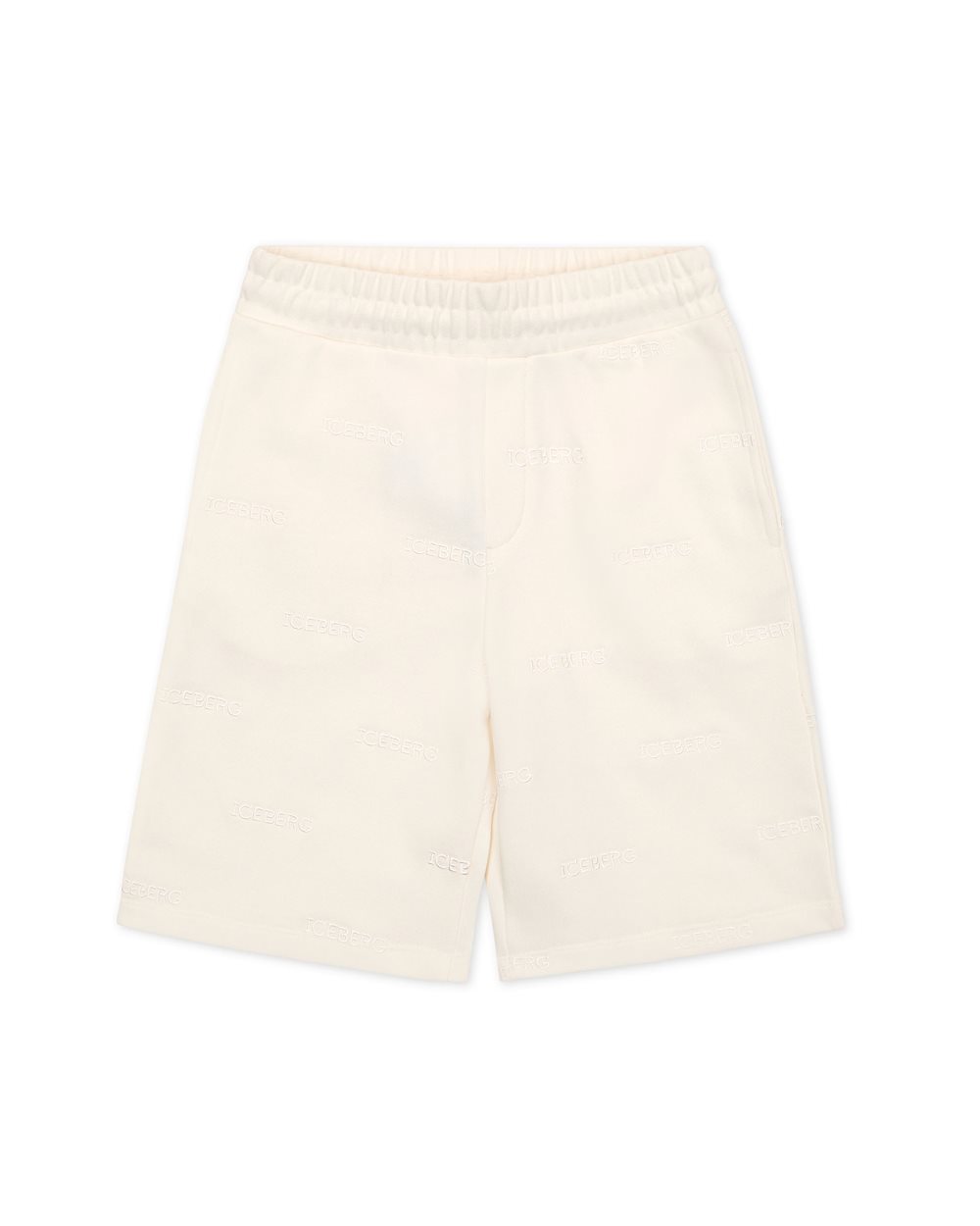 Cream Bermuda with Elastic Waist - Iceberg - Official Website