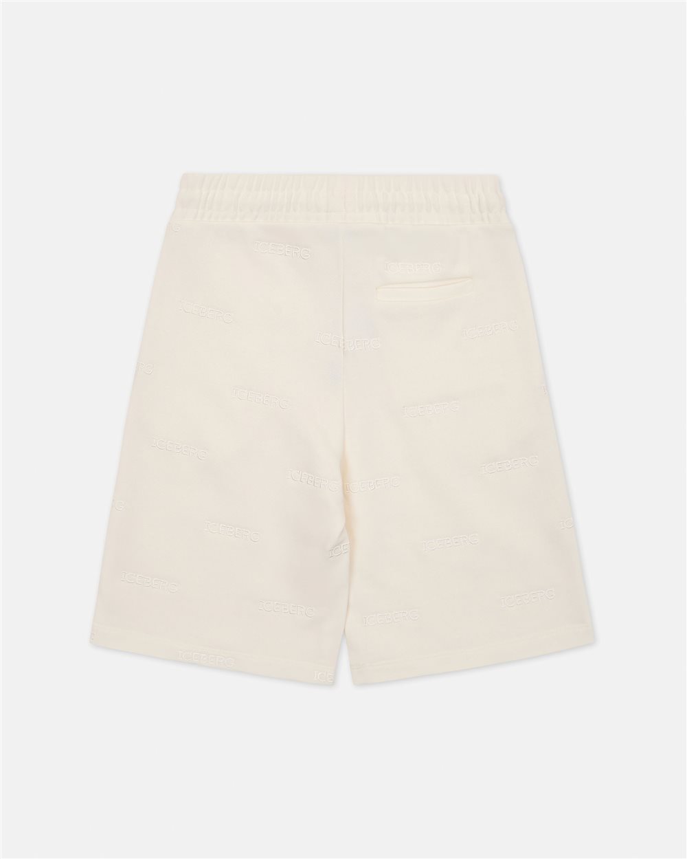 Cream Bermuda with Elastic Waist - Iceberg - Official Website