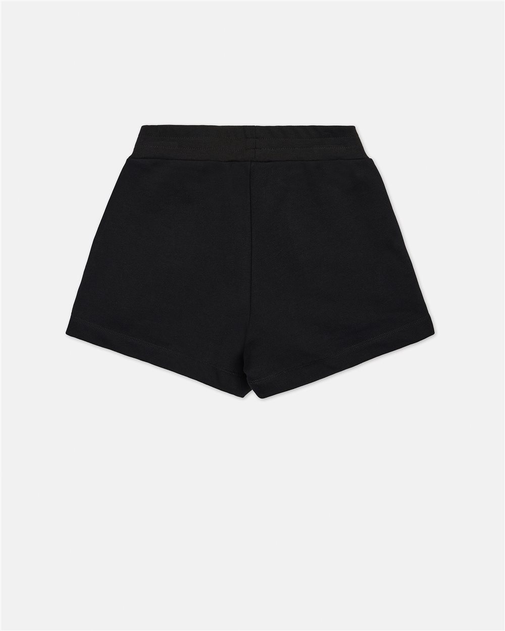 Schwarze Shorts mit elastischem Bund und kontrastierendem Logo an der Seite - Iceberg - Official Website