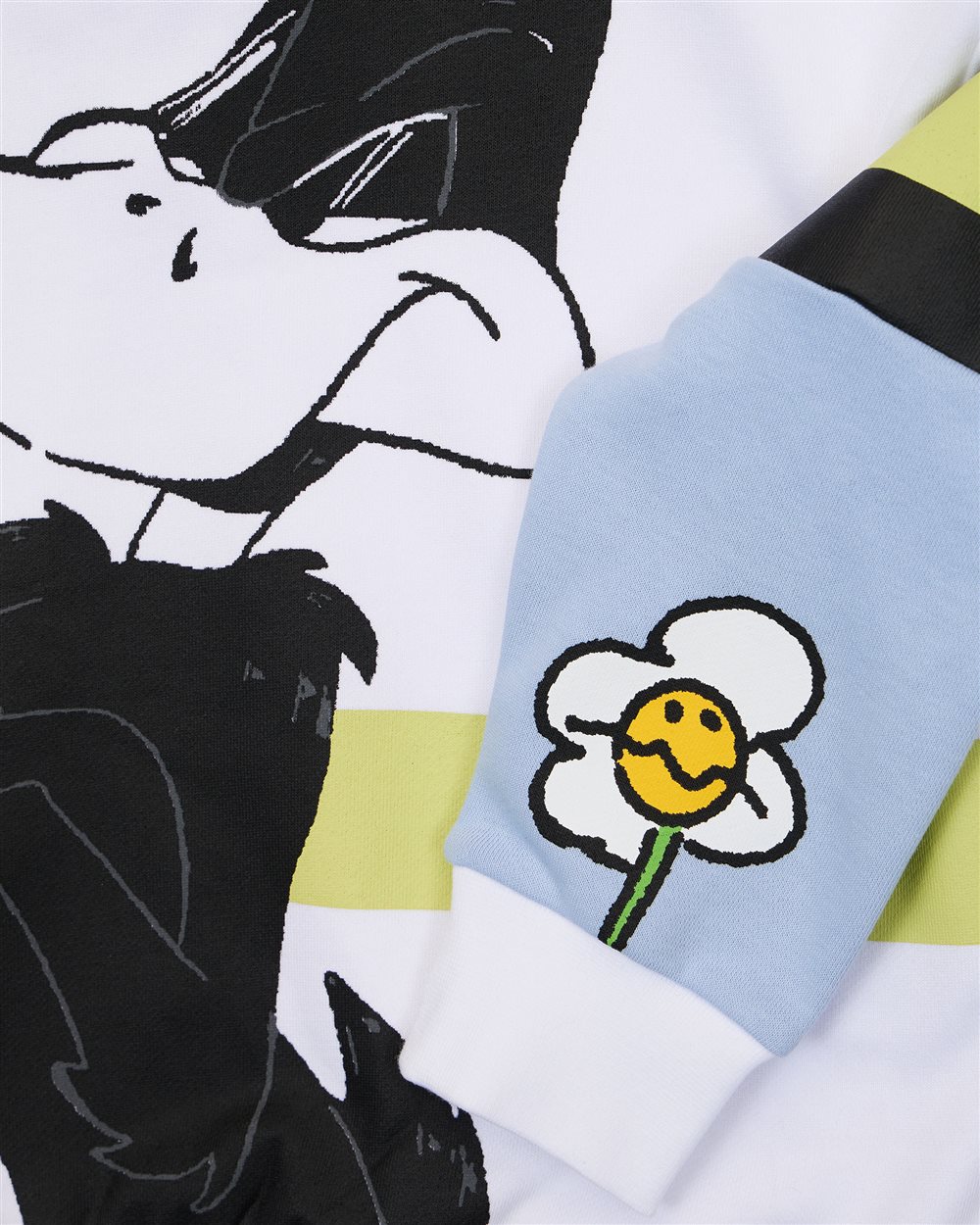 Felpa bianca con cappuccio e Daffy Duck stampato - Iceberg - Official Website