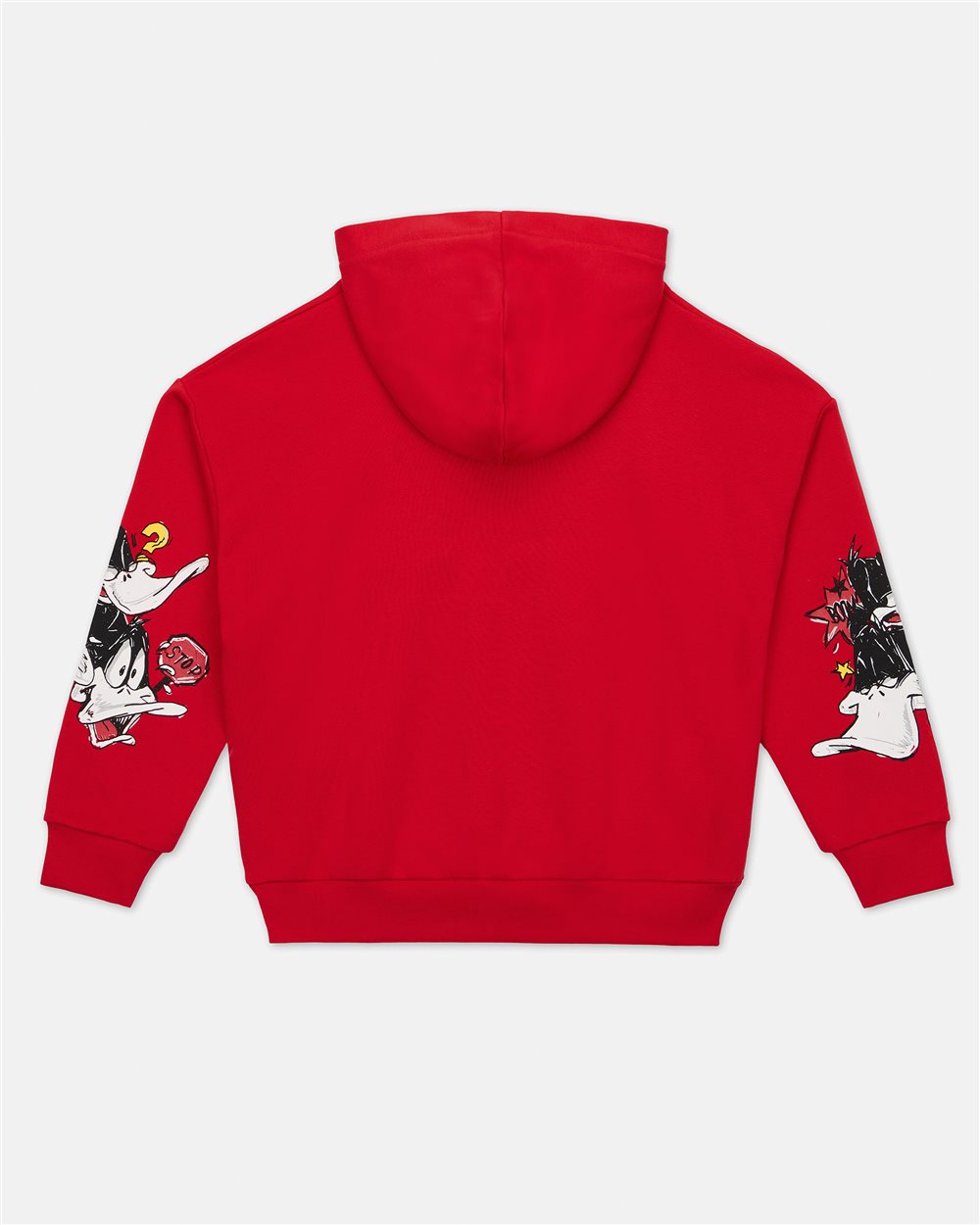 Red sweatshirt with Looney Tunes characters on the sleeves and Iceberg logo - Iceberg - Official Website