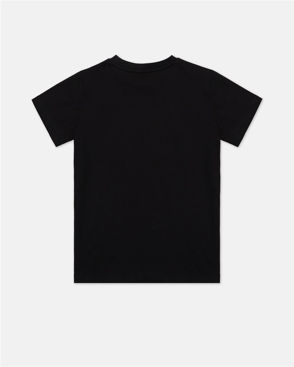 T-shirt nera girocollo in cotone con lettering stampato sul busto - Iceberg - Official Website