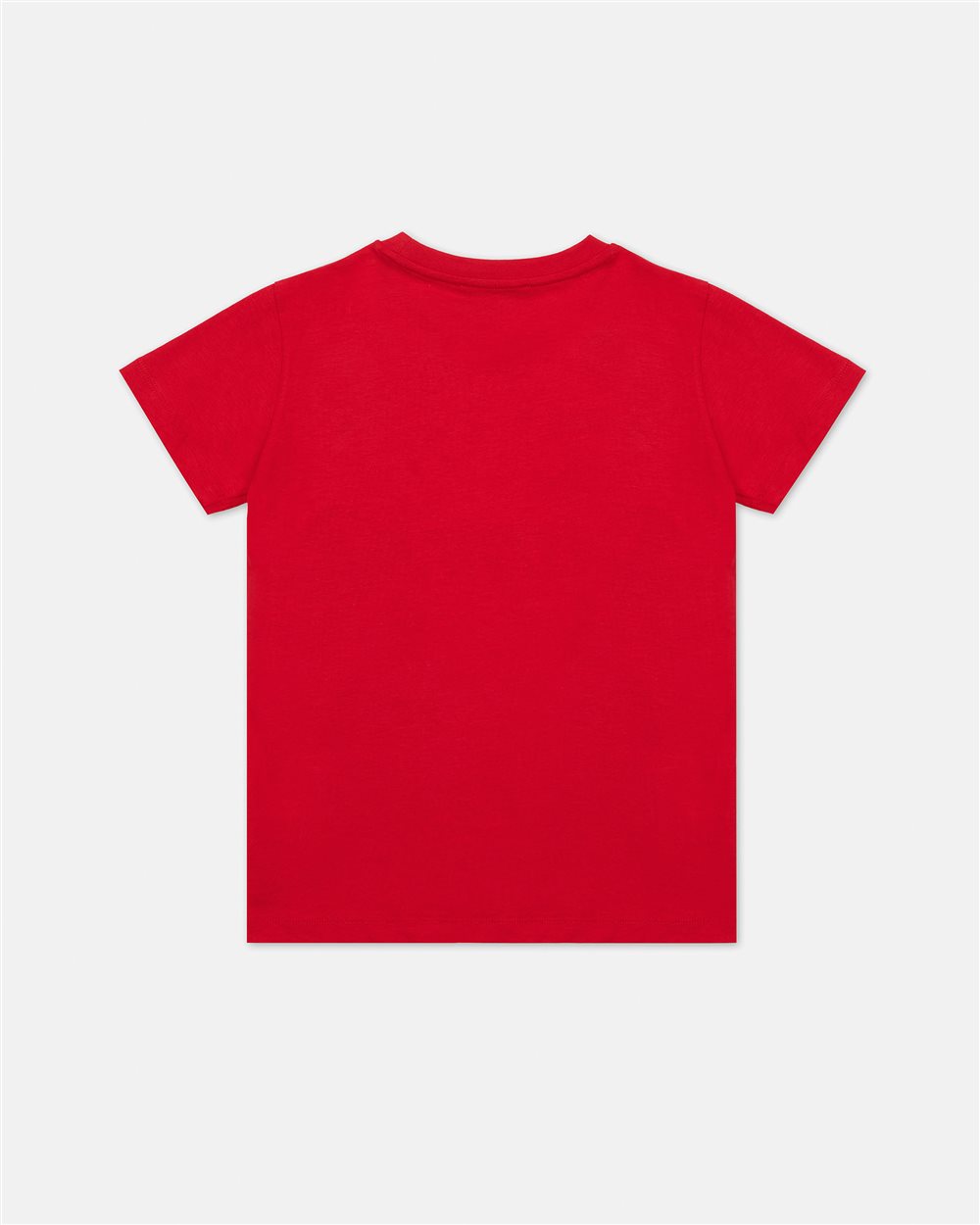 Red crew neck cotton t-shirt with contrasting prints and lettering on the torso - Iceberg - Official Website