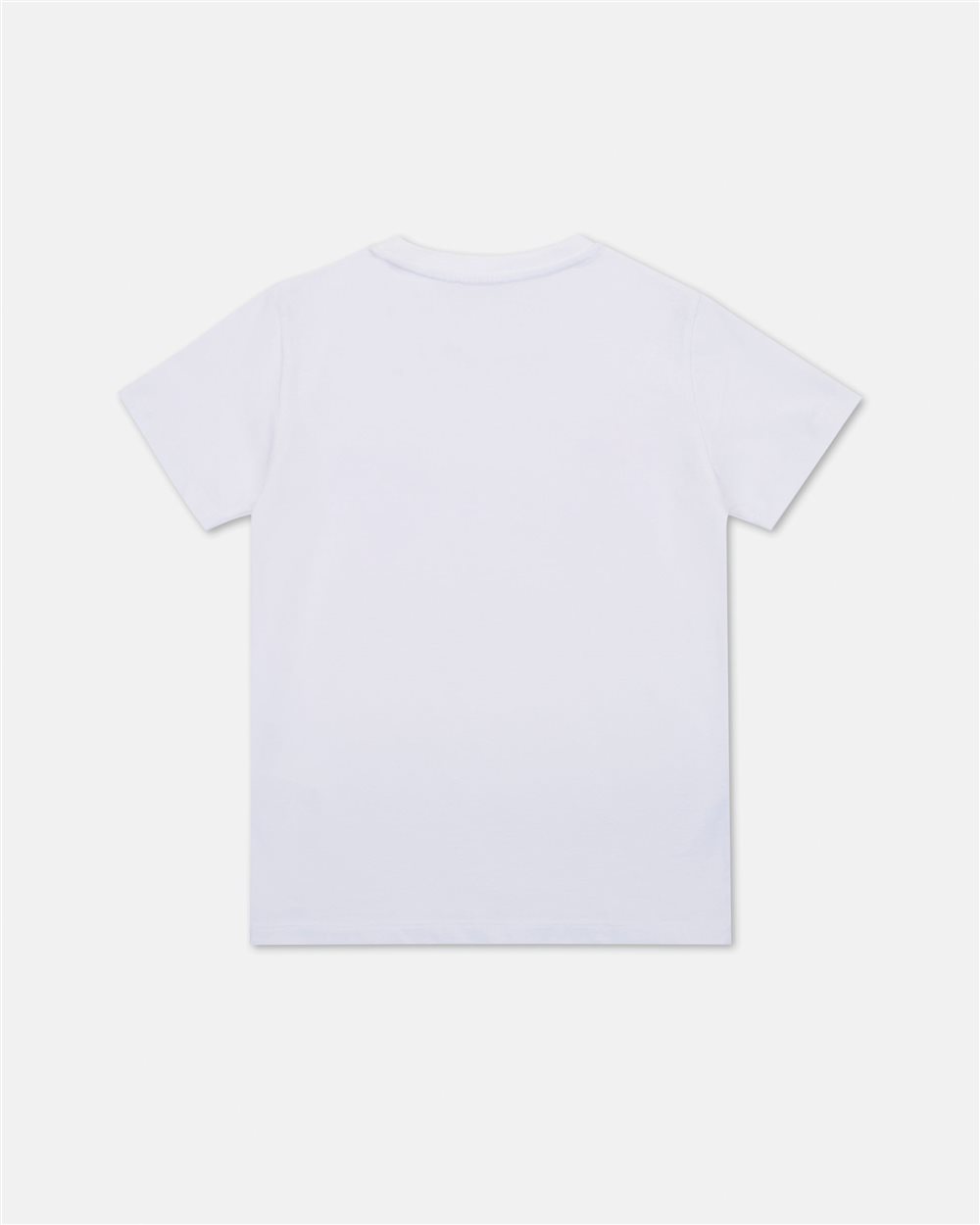White crew neck cotton T-shirt with Iceberg logo on the front in contrast - Iceberg - Official Website