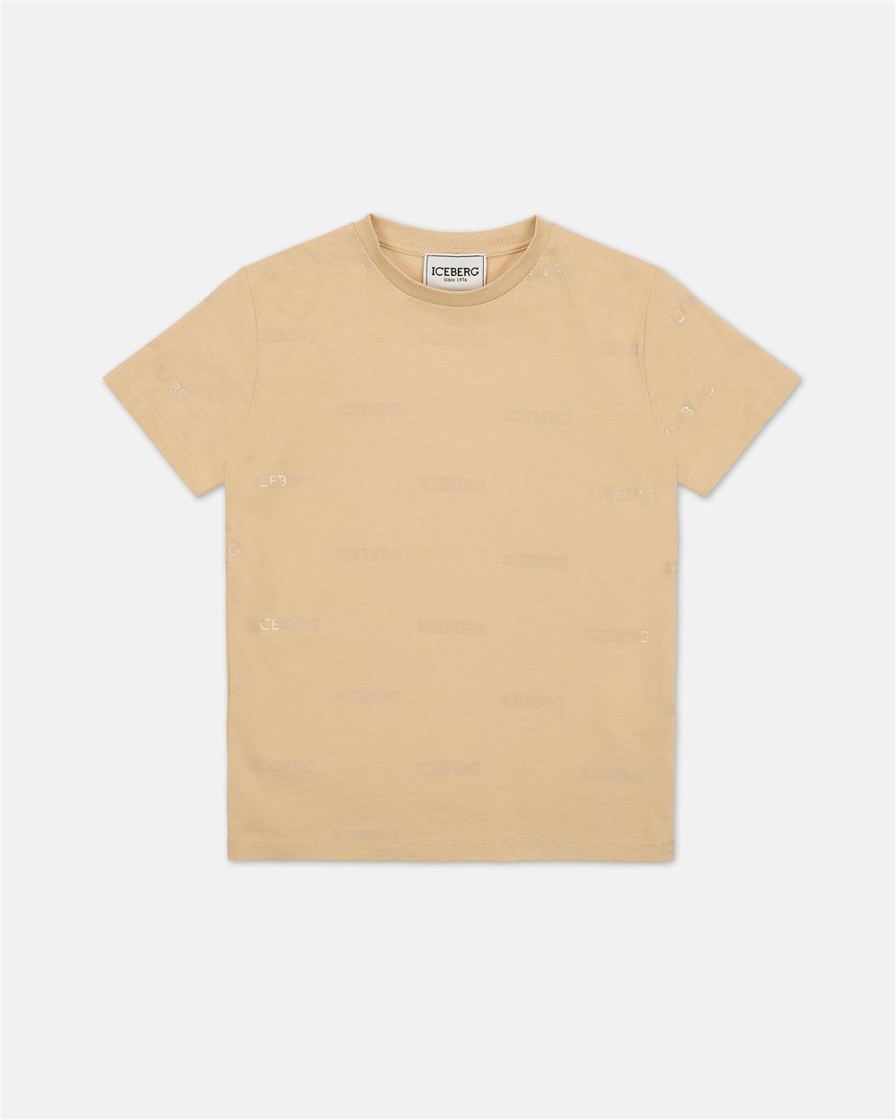 T-shirt color corda di cotone a maniche corte classica - Iceberg - Official Website