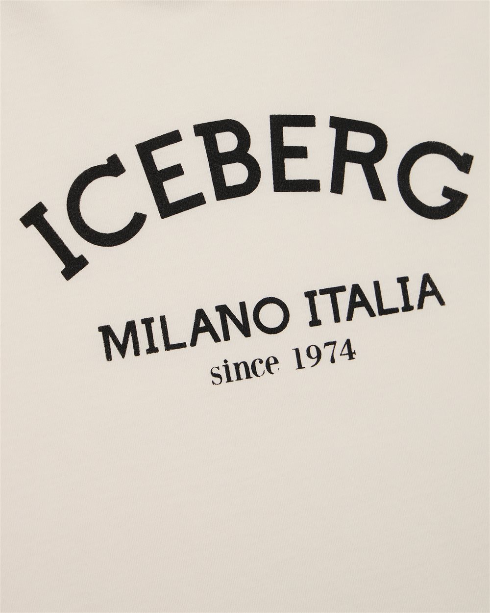 T-shirt color panna con logo Iceberg istituzionale sul davanti - Iceberg - Official Website