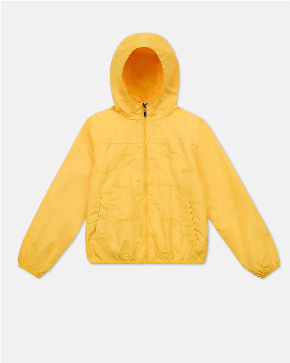 Yellow Nylon Jacket with Hood and Zip - Iceberg - Official Website