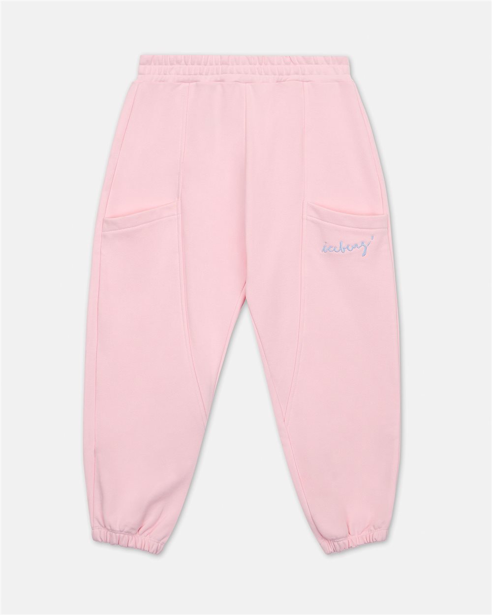 Jogger pants in melange red jersey with Iceberg logo - Iceberg - Official Website