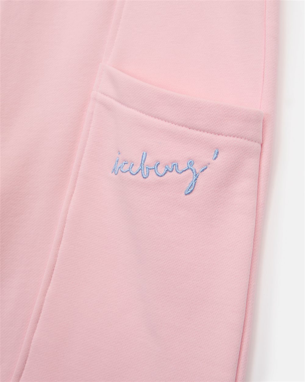 Jogger pants in melange red jersey with Iceberg logo - Iceberg - Official Website