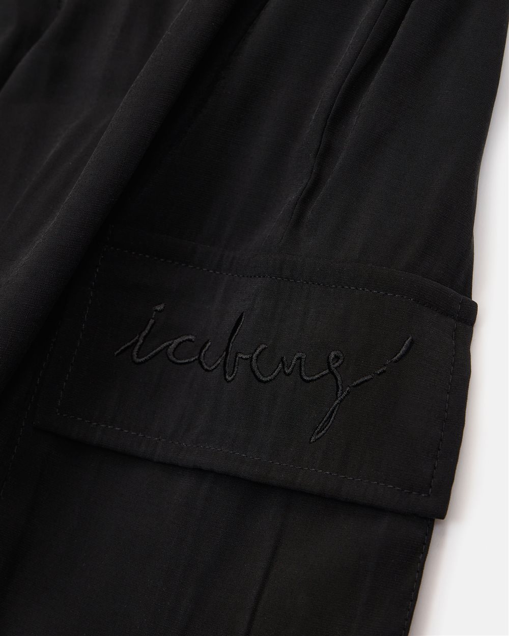 Pantalone in tessuto nero modello jogger - Iceberg - Official Website