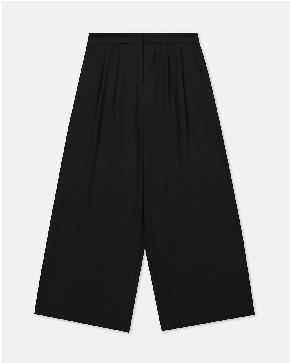 Pantalone in tessuto nero modello palazzo - Iceberg - Official Website