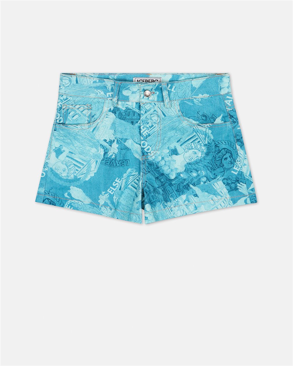 5-Pocket Shorts in Indigo Blue Tie Dye - Iceberg - Official Website