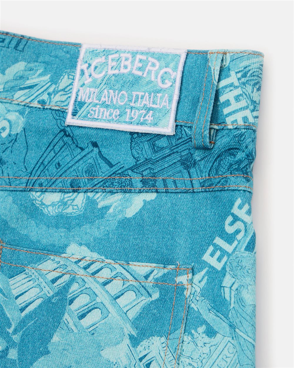 5-Pocket Shorts in Indigo Blue Tie Dye - Iceberg - Official Website