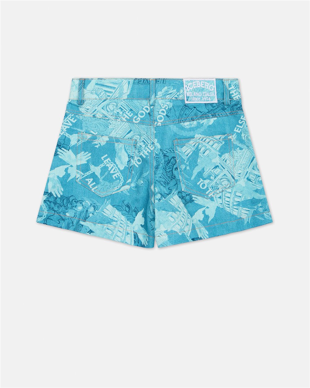 5-Pocket Shorts in Indigo Blue Tie Dye - Iceberg - Official Website