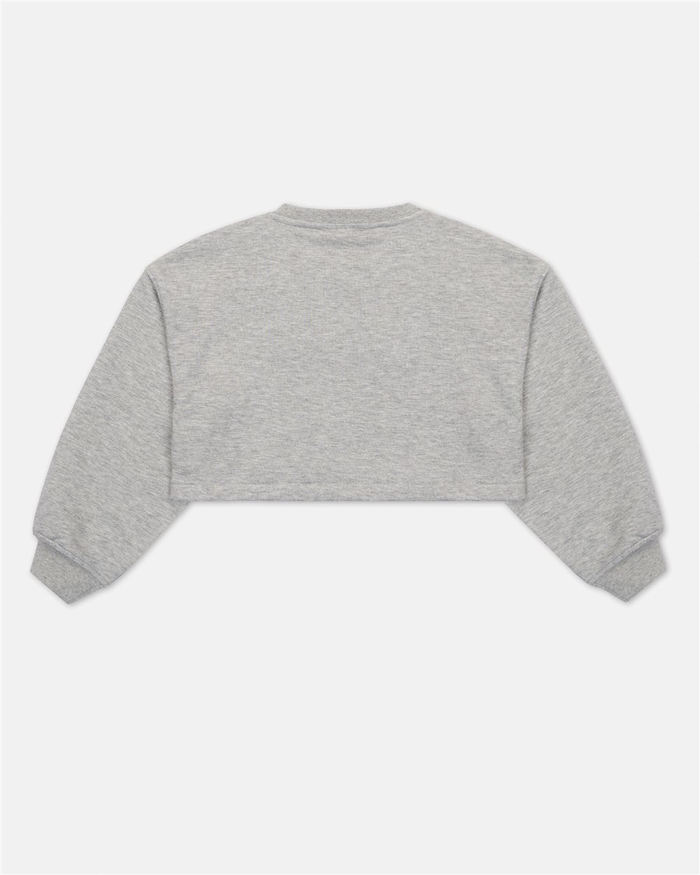 Felpa girocollo grigio melange modello cropped con logo Iceberg bianco - Iceberg - Official Website