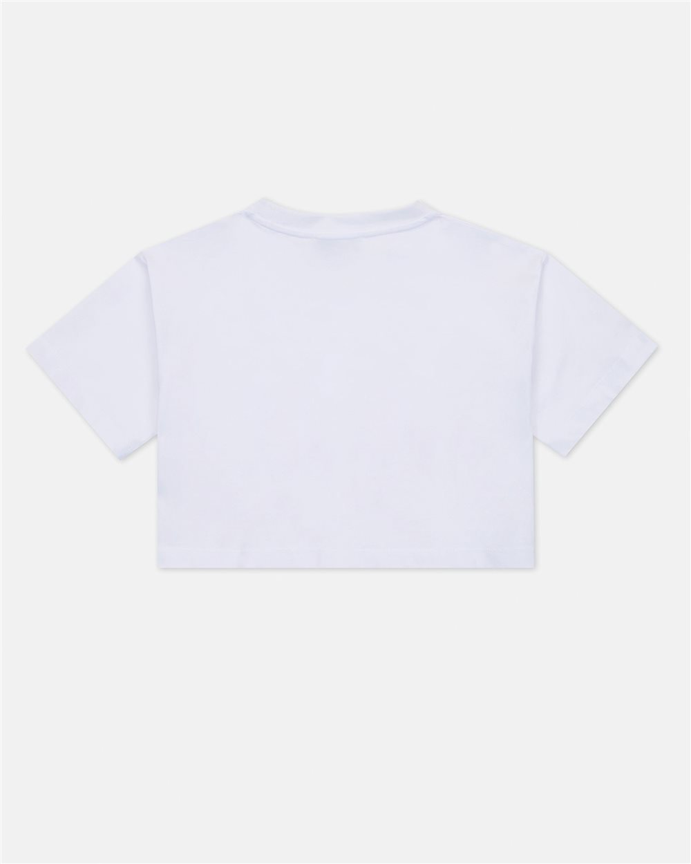 T-shirt bianca modello cropped con disegno e logo Iceberg a contrasto nero - Iceberg - Official Website
