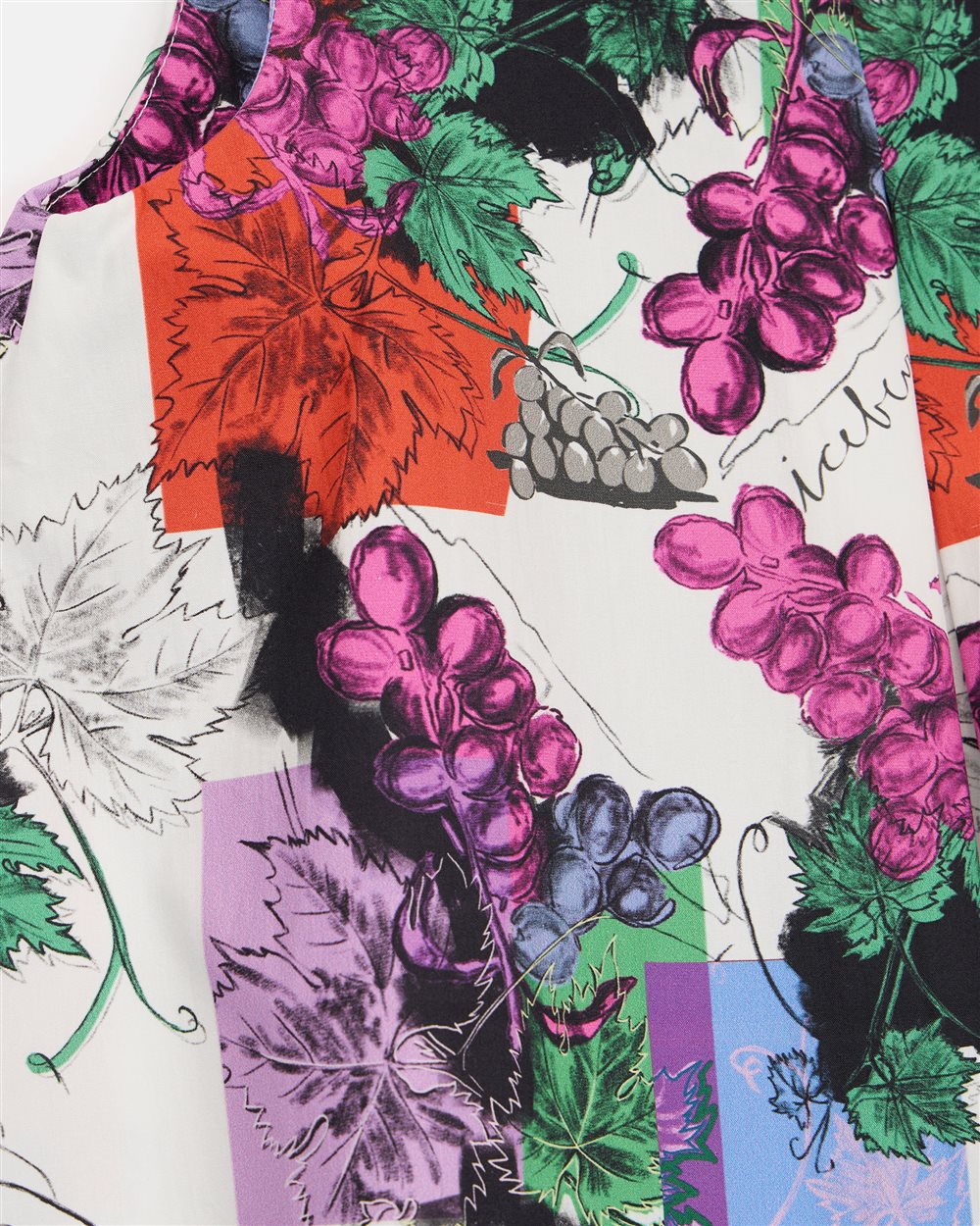 Sleeveless Empire Dress with Allover Multicolor Print - Iceberg - Official Website