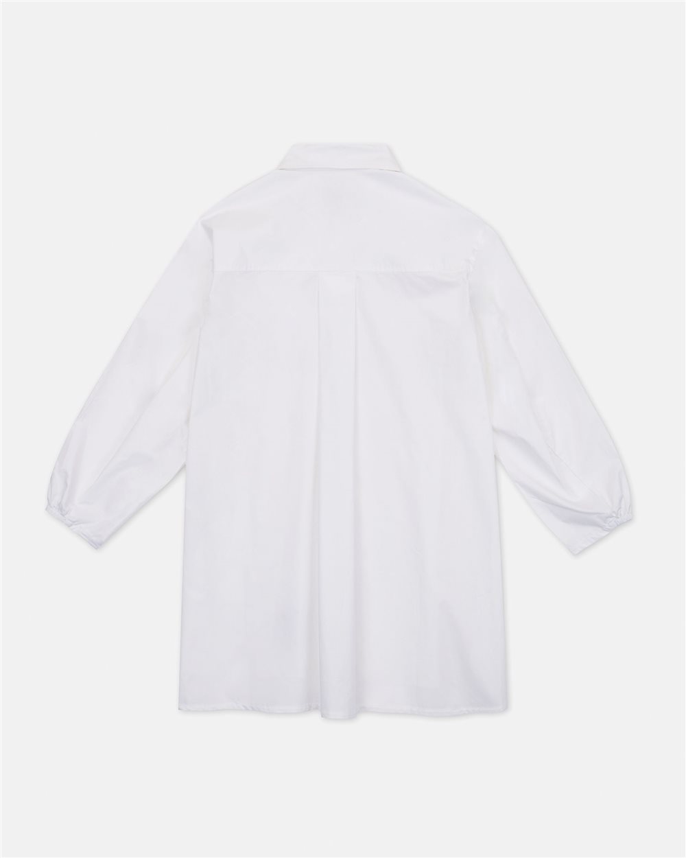 Long-sleeved chemisier dress in light blue fabric with contrasting Iceberg logo on the bottom - Iceberg - Official Website