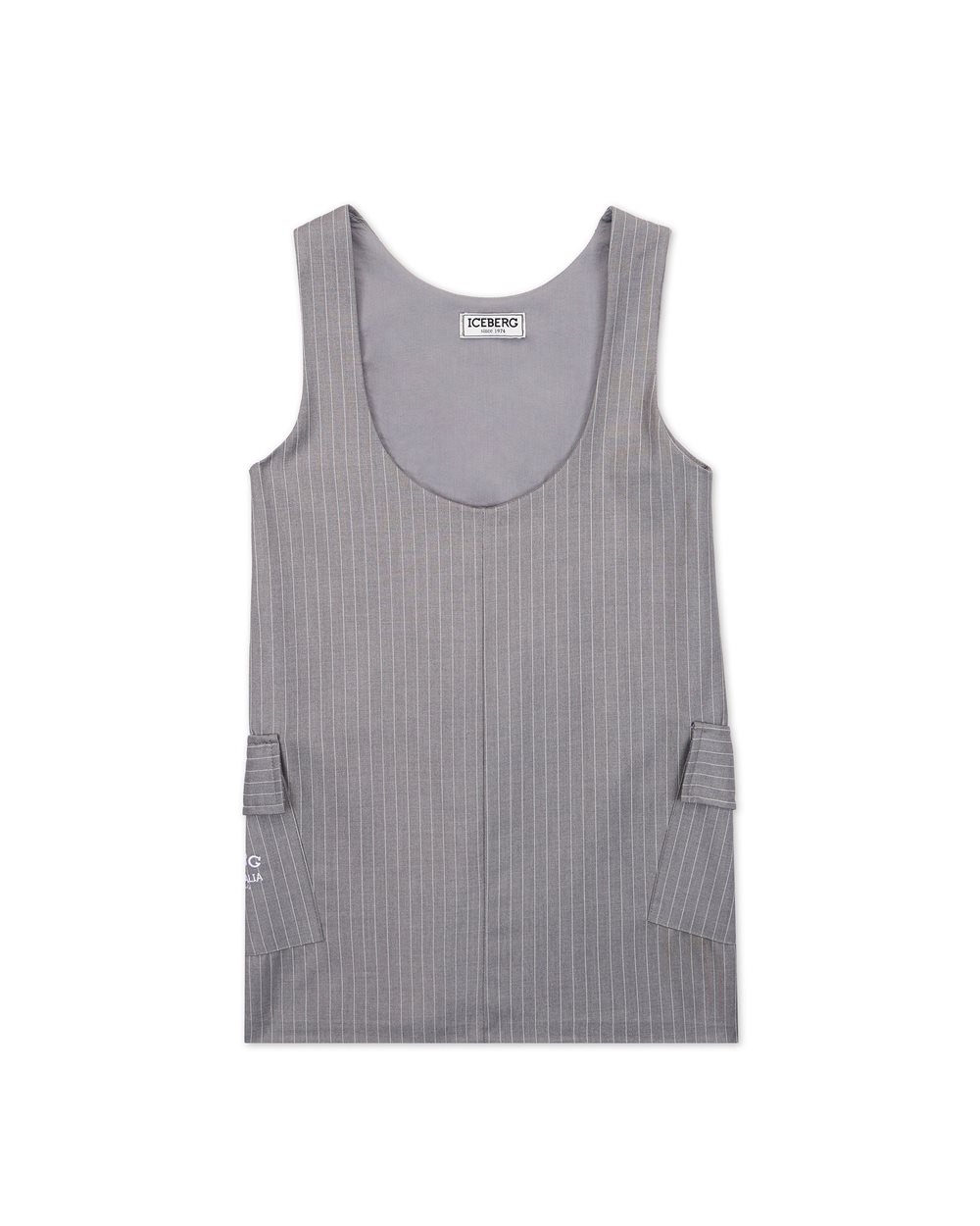 Light grey tank dress with side pockets - Iceberg - Official Website