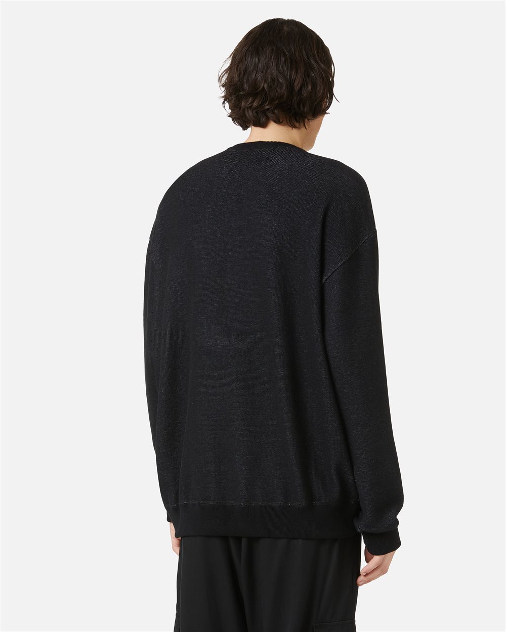 Cotton jacquard crewneck sweater with Bear motif - Iceberg - Official Website