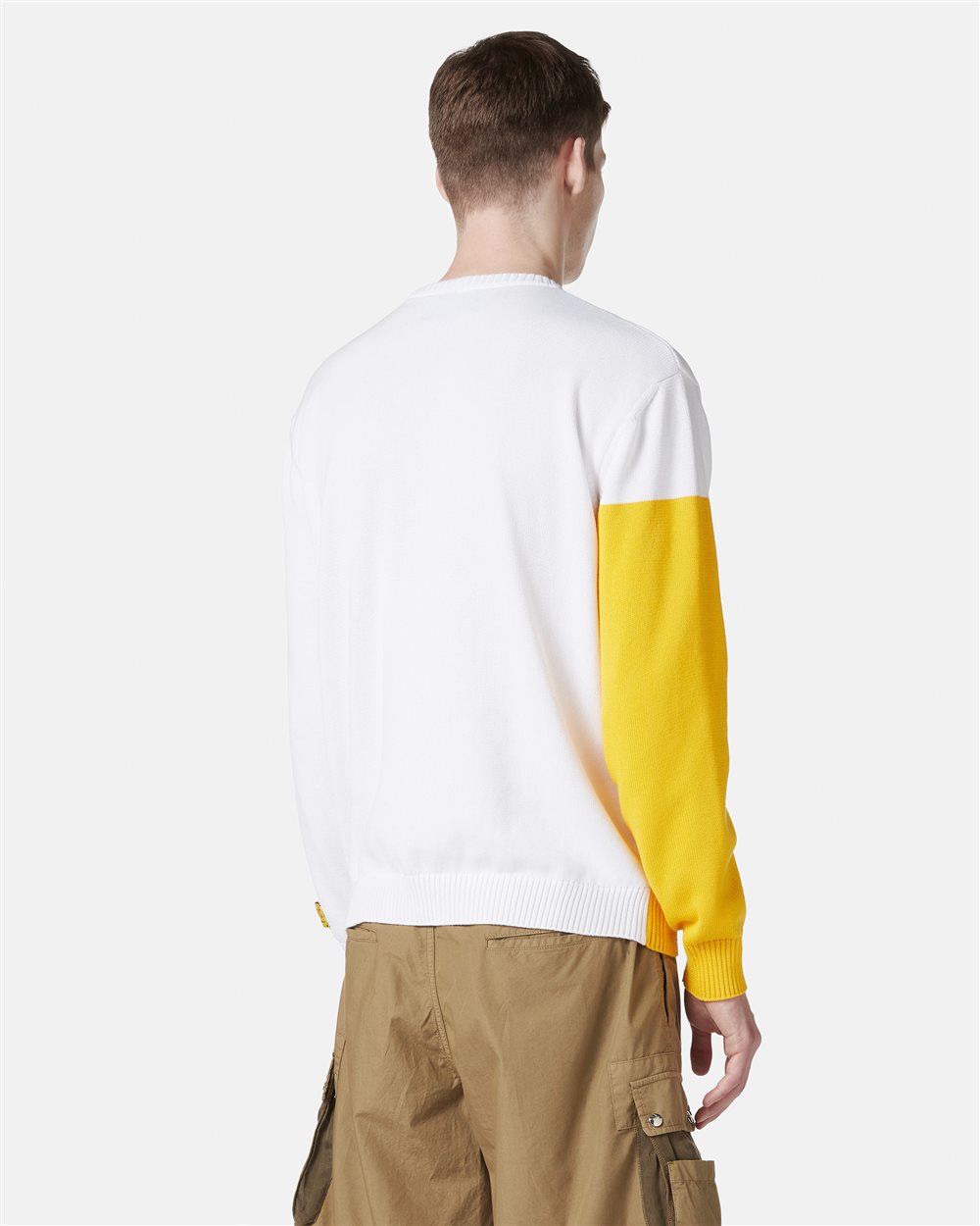 Multicolor cotton crewneck sweater with Spongebob inlay - Iceberg - Official Website