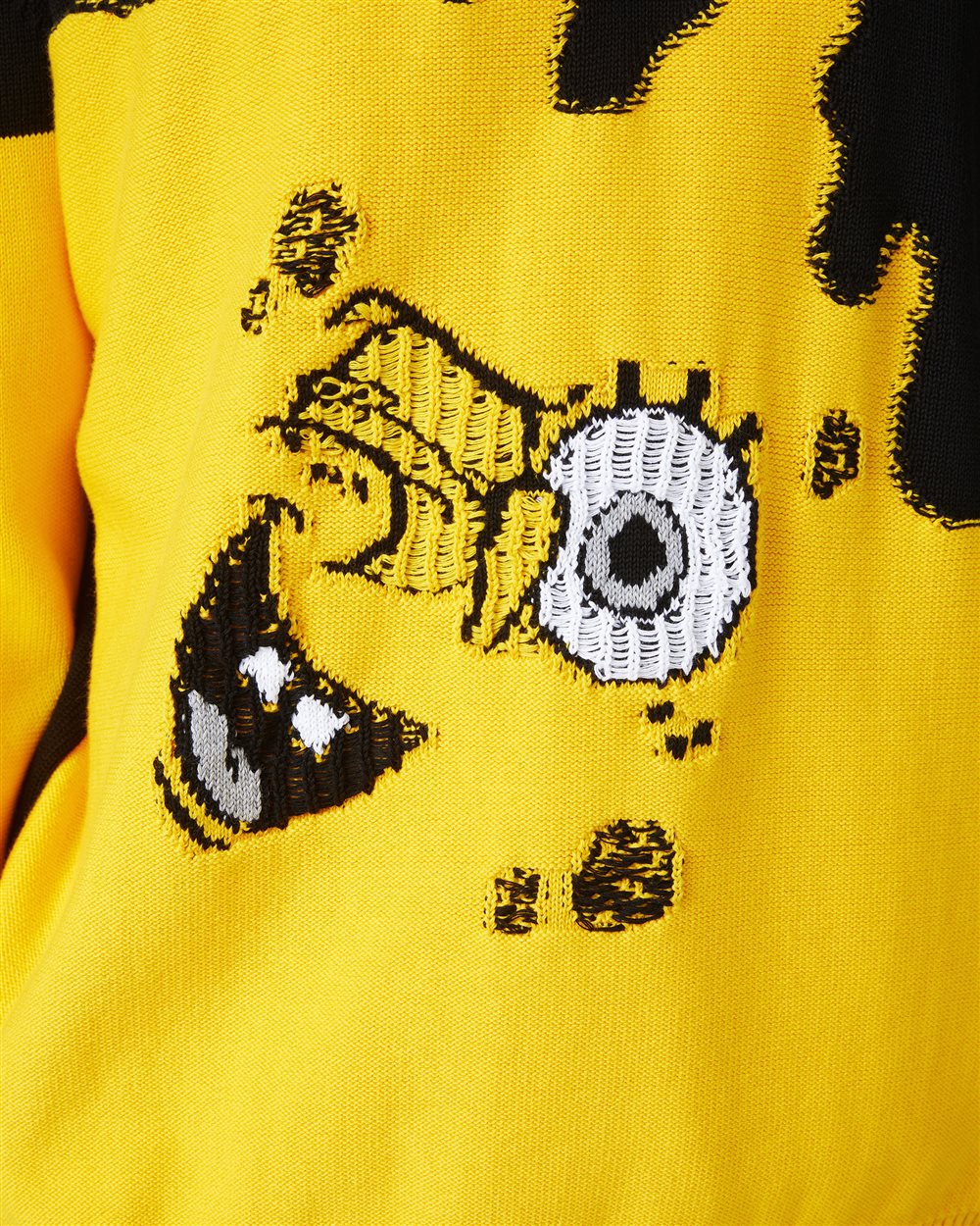 Maglia girocollo a fantasia in cotone con intarsio Spongebob - Iceberg - Official Website
