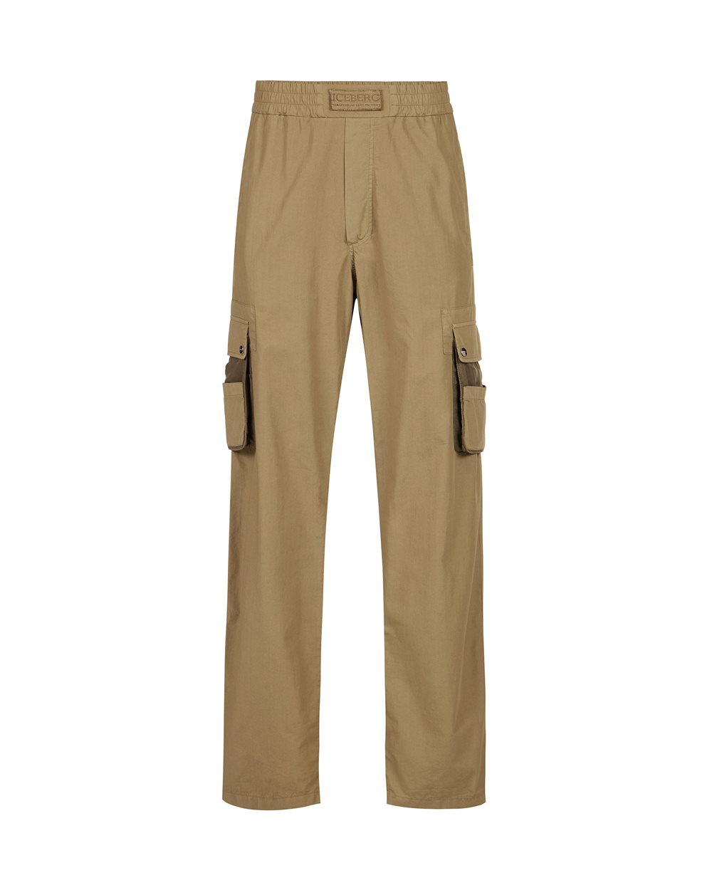Mud-colored cargo fit trousers - Iceberg - Official Website