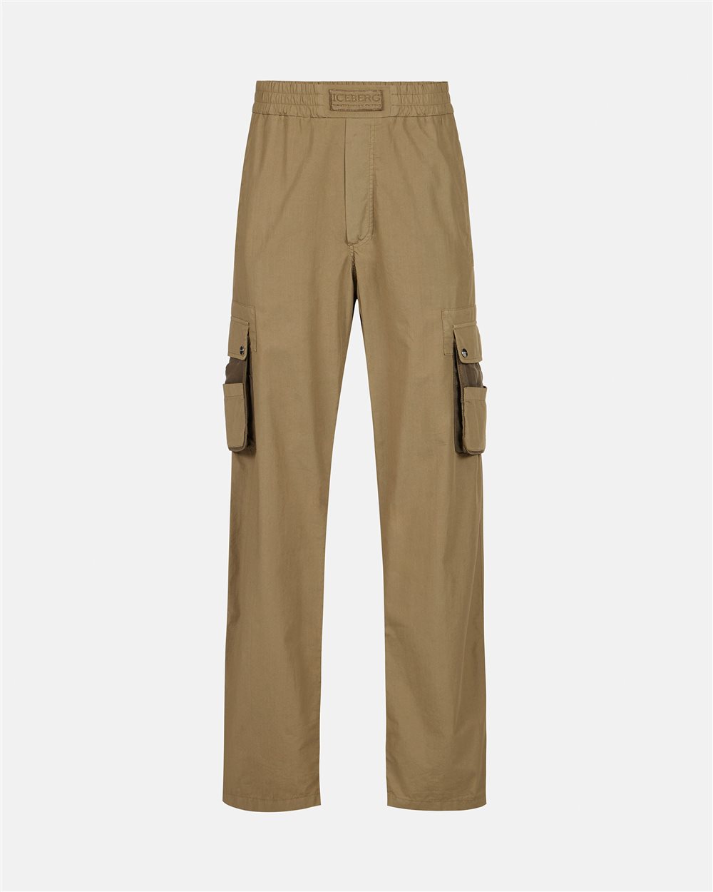 Mud-colored cargo fit trousers - Iceberg - Official Website
